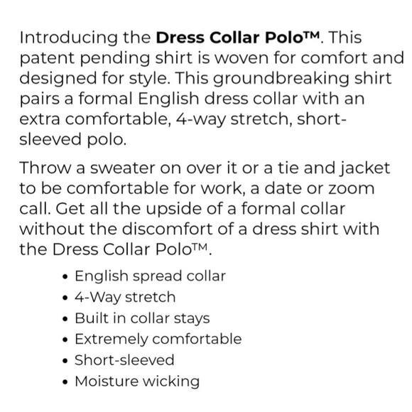 Collars & Co. Original Dress Collar Polo, Thin Blue Check Size Small NWT - Picture 10 of 10